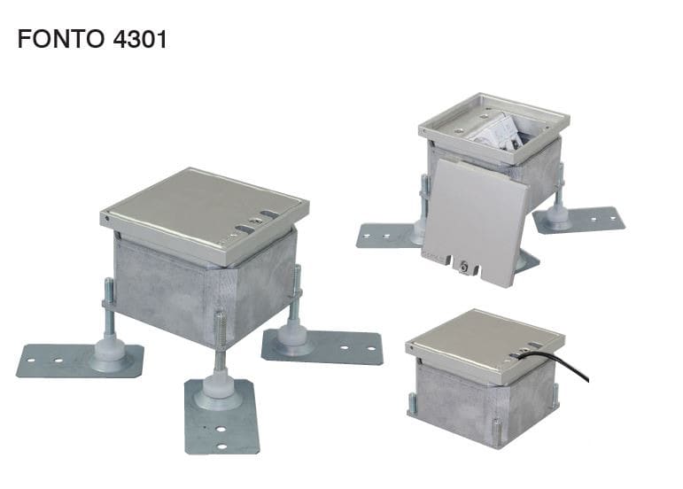 GIFAS - Bodensteckdose mit Klappdeckel, geschl. IP65, 2xSchuko 230V