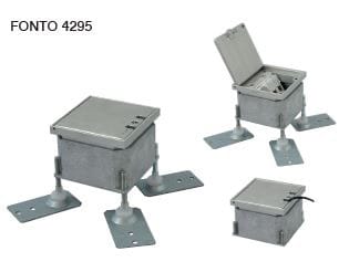 GIFAS - Bodensteckdose mit Klappdeckel, geschl. IP65, 2xSchuko 230V