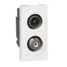 GIFAS - TV Einzeldose, TV-Sat Enddose, Gr. 0,5, weiß