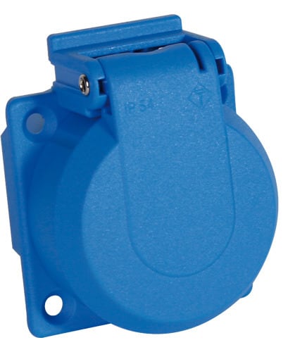 GIFAS - Schukosteckdose 16A 230V IP54 mit Klappd., erhöhte Dichtung