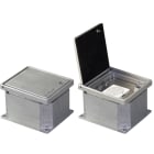 GIFAS - Bodensteckdose Klappdeckel, geschl. IP65, Alu natur, 1xSchuko