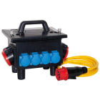 GIFAS - VG Steckdosenverteiler mobil BR 6200 IP44 2xCEE 16A 4xSchuko FI 3m Zuleitung
