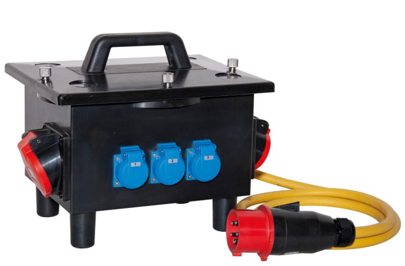 GIFAS - VG Steckdosenverteiler mobil BR 6700 IP44 1xCEE 32A 2xCEE 16A 3xSchuko LS FI 3m