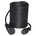 GIFAS - Schuko Verlängerung, 25m H07RN-F 3x1,5 schwarz, Stecker + Kupplung