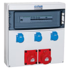 GIFAS - KST AP Steckdosenverteiler KLN5 grau 1xCEE 16A 1xCEE32A 3xSchuko FI LS M32