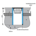 GIFAS - GIFAS VisuLED Home Bodeneinbauhülse PE, Ø 125×196 mm mit 2 Bohrungen Ø 32 mm