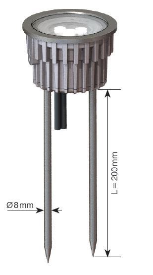 GIFAS - GIFAS VisuLED Home Erdspiess/Erdhalter V2A, Ø8x200mm