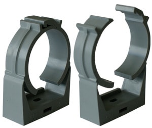 GIFAS - Rohrschelle Kunststoff PA21 Typ 51 grau RAL 7001 halogenfrei