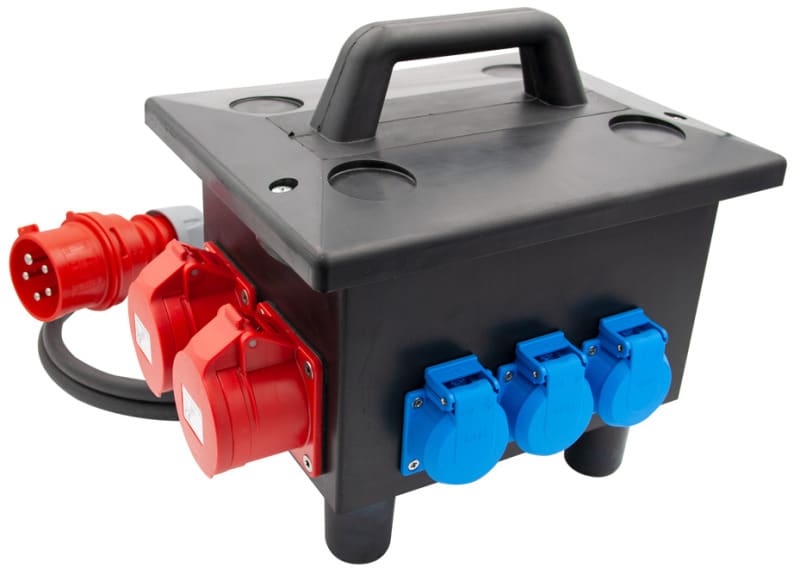 GIFAS - VG Steckdosenverteiler mobil BR 62HP IP44 2xCEE 16A 5xSchuko FI 2m Zuleitung