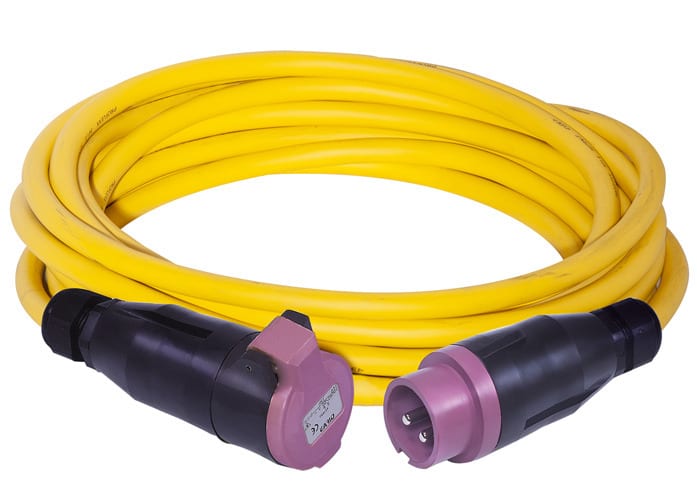 GIFAS - CEE Verlängerung, 10m H07RN-F 2x1,5, CEE Stecker + Kuppl. 16A, 24V