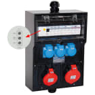 GIFAS - VG AP Steckdosenverteiler BR 7400 IP44 CEE32A CEE16A Schuko FI dRCM LS 2xM40