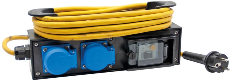 GIFAS - VG Steckdosenverteiler mobil BR 1400 IP44 2xSchuko FI-LS 5m Zuleitung