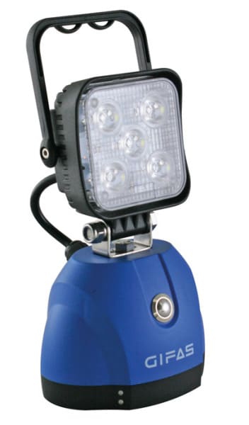 GIFAS - LED Akku Handleuchte G42R, IP54, 17W, 2000lm, mit Magnet und Bügel