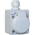 GIFAS - VG AP Steckdose grau IP44 1xSchuko M16