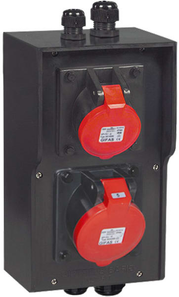 GIFAS - VG AP Steckdosenkombination BR 7250 IP44  CEE32A CEE16A M20 M25