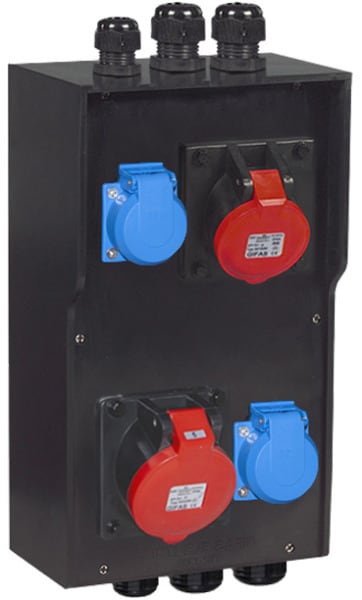GIFAS - VG AP Steckdosenkombination BR 7350 IP44 CEE32A CEE16A Schuko M25 M20