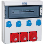 GIFAS - KST AP Steckdosenverteiler KLN5 grau 2xCEE 16A 1xCEE32A 4xSchuko FI LS M40
