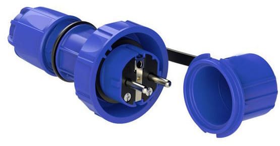 GIFAS - Schukostecker 16A 230V IP68, Schutzkappe, Bajonettverschluss