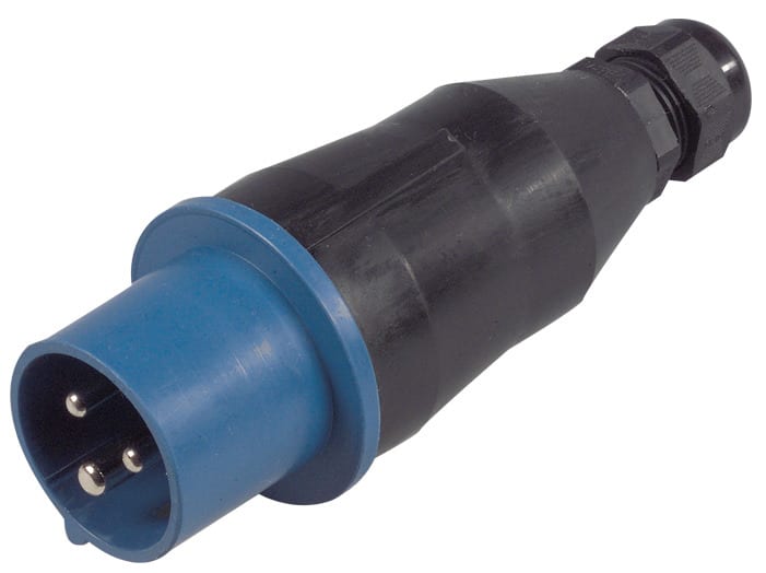 GIFAS - Vollgummi-CEE-Stecker 3x16A 230V IP44