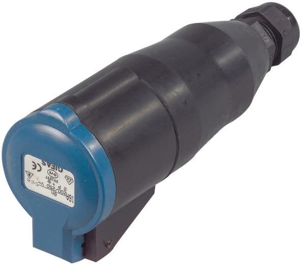 GIFAS - Vollgummi-CEE-Kupplung 3x16A 230V IP44