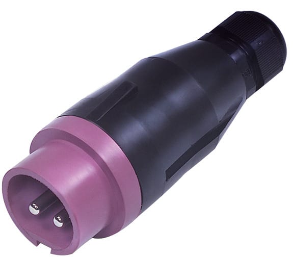 GIFAS - Vollgummi-CEE-Stecker 2x16A 24V IP44