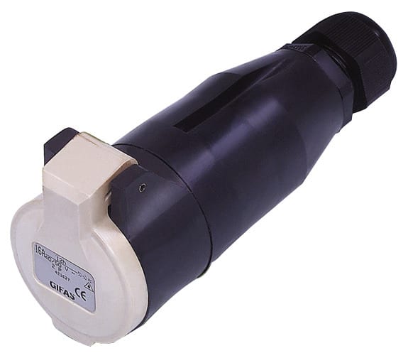 GIFAS - Vollgummi-CEE-Kupplung 2x16A 42V IP44