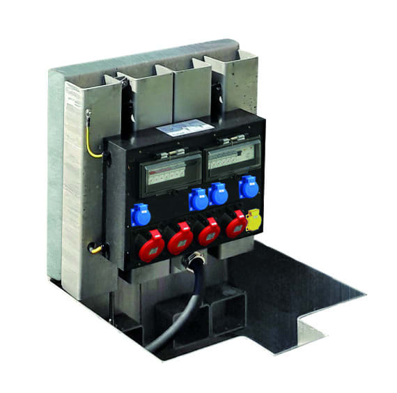 GIFAS - Unterflurverteiler PIAZZA 700, CEE 32A + 16A, Schuko, LS, FI