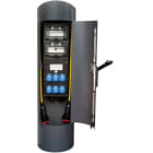 GIFAS - Poller Rondo 300 Kappe schräg,  CEE Kuppl. 32A + 16A, Schuko, LS, FI