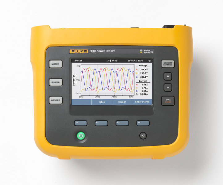 FLUKE - Dreiphasiger Power-Logger mit erweitert.Funktionen, Basisversion (o.Stromzangen)