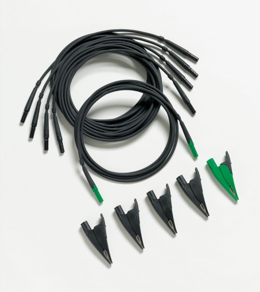 FLUKE - Messleitungen und Krokodilklemmen (4 schwarz, 1 grün) - Serie 430