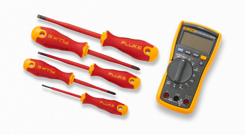 FLUKE - Elektriker-Multimeter Fluke 117 + ISLS3 + ISLS5 + IPHS2 + IPHS1 + ISLS8