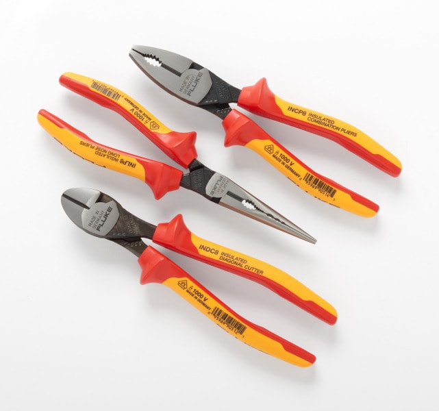 FLUKE - Kit mit 3 isolierten Zangen, 1.000 V und Wickeltasche