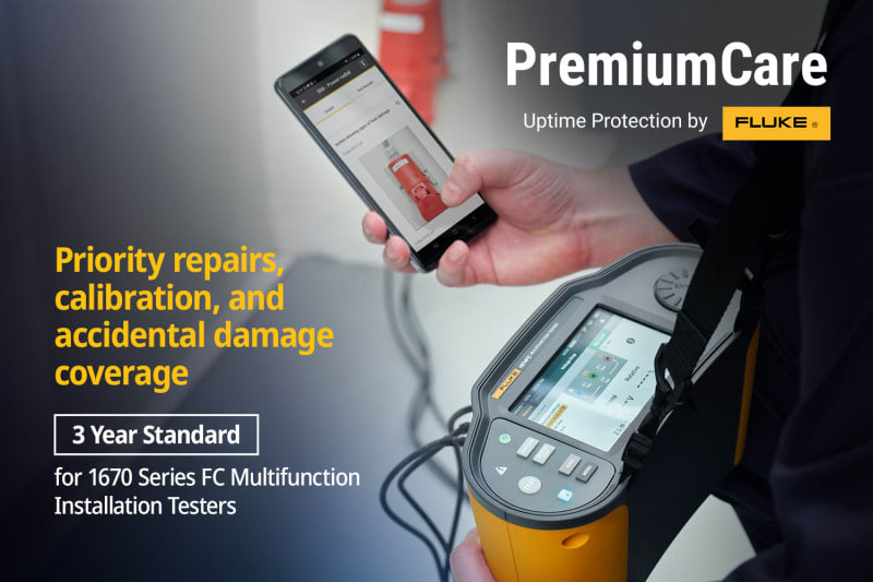 FLUKE - 3 Jahre Fluke Premium Care für Multifunktions-Installationstester der Serie Fluke 1670