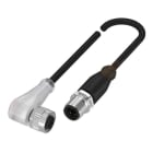 BALLUFF - M12 Bu gew-M12 Stk ger 3pol 3m PUR LED gelb