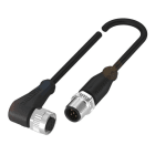 BALLUFF - Verb.Ltg.M12 Bu.gew. auf M12 St.ger,5polig PUR Ltg.100cm