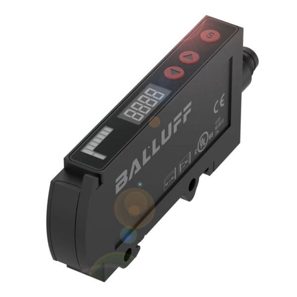 BALLUFF - AWE f.Kunststoff Lichleiter Rotlicht PNP NO/NC, Stecker M8