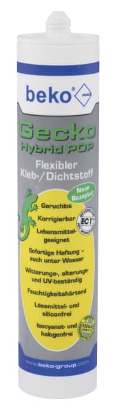 BEKO - Gecko Hybrid POP, 310 ml, weiß, Kleb/Dichtstoff flexibel