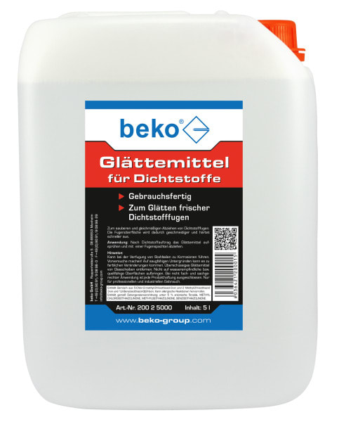 BEKO - Glättemittel für Dichtstoffe, gebrauchsfertig, 5 l Kanister