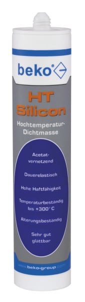 BEKO - HT-Silicon 310 ml dunkelrot (bis +300° C) Hochtemperatur-Dic