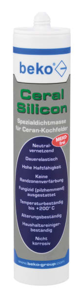 BEKO - Ceral-Silicon 310 ml schwarz Spezialdichtmasse für Ceran-Koc