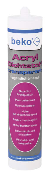BEKO - Acryl-Dichtstoff 310 ml TRANSPARENT