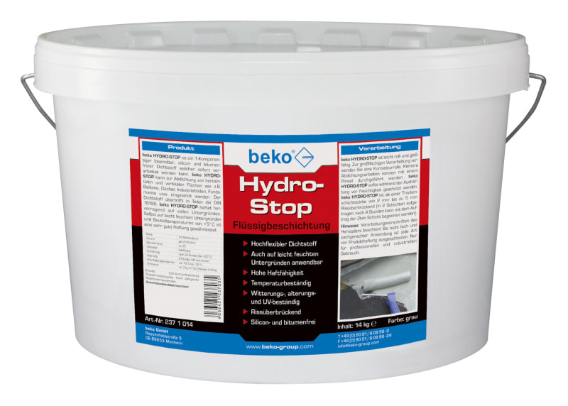 BEKO - Hydro-Stop Flüssigbeschichtung halbflüssig 14 kg Eimer
