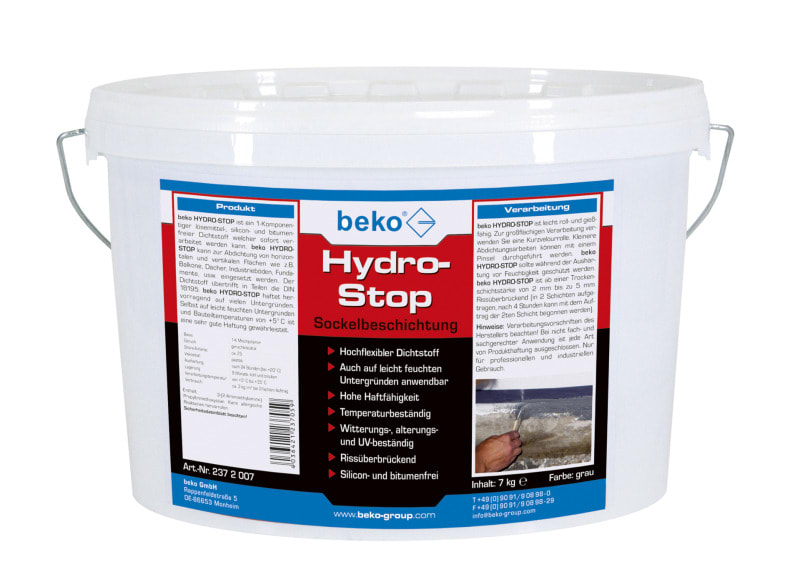 BEKO - Hydro-Stop Sockelbeschichtung pastös 7 kg Eimer