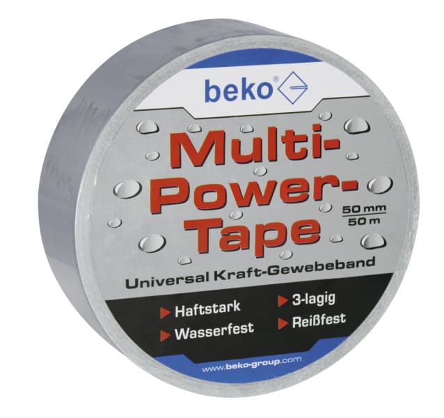 BEKO - Multi-Power-Tape 50 mm x 50 m, silber Universal Kraft-Gewebe