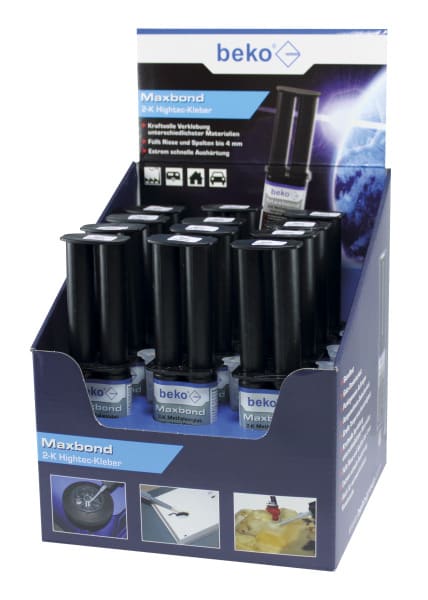 BEKO - Display - Maxbond  28 g, bestückt mit: 12 x Maxbond 2-K Meth
