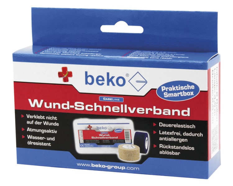 BEKO - CareLine Wund-Schnellverband Box Inhalt: 2 Rollen à 4,50 m b