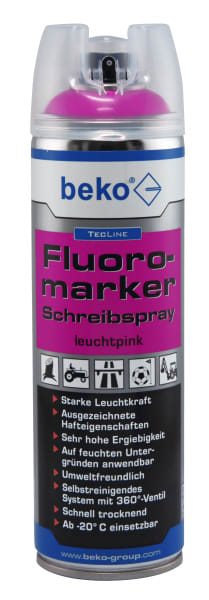 BEKO - TecLine Fluoromarker Schreibspray 500 ml leuchtpink