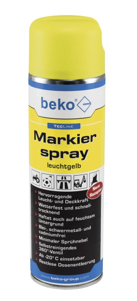 BEKO - TecLine Markierspray 500 ml leuchtgelb