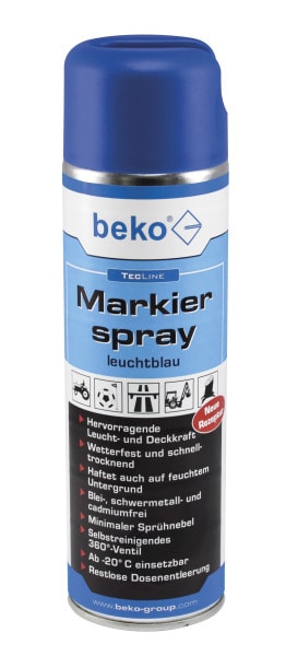 BEKO - TecLine Markierspray 500 ml leuchtblau