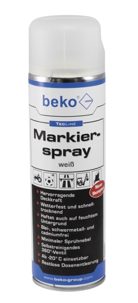 BEKO - TecLine Markierspray 500 ml weiß